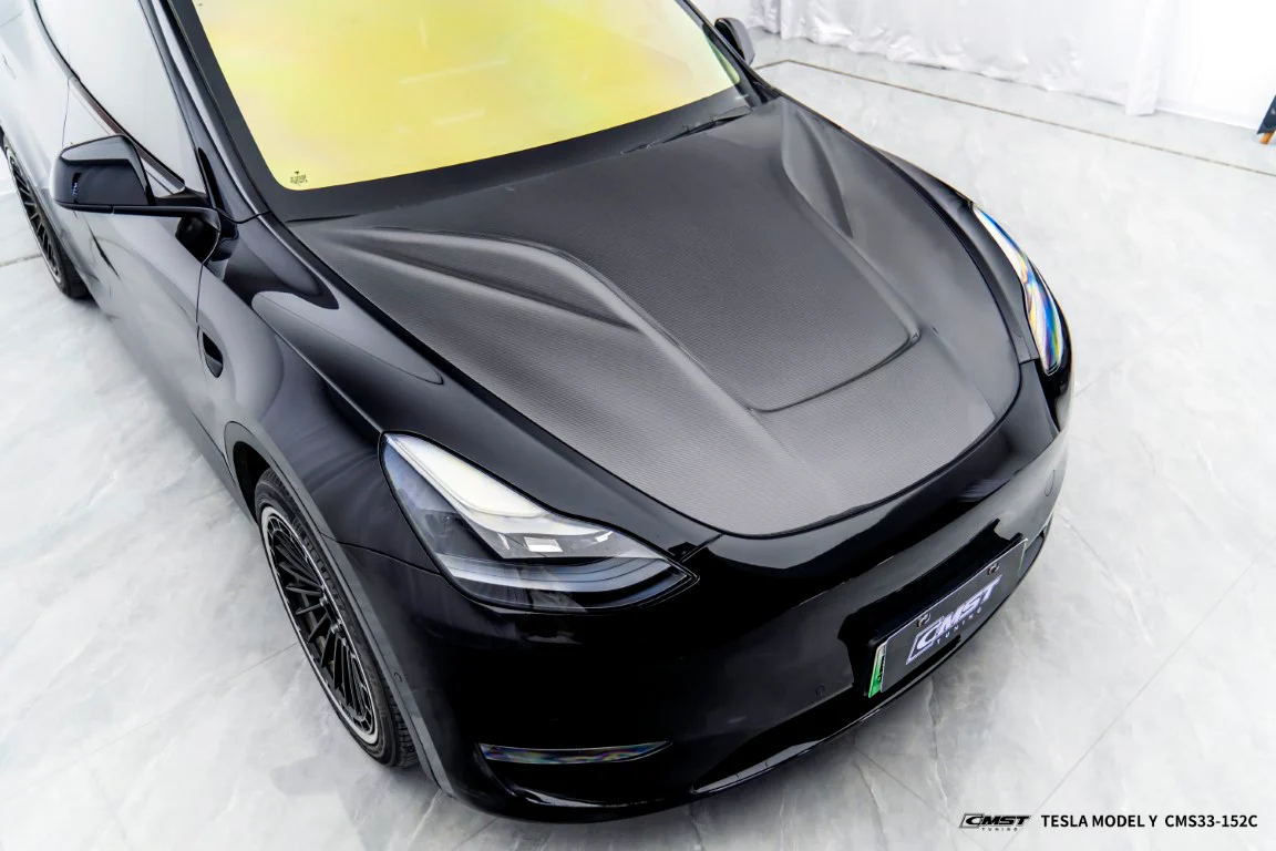 CMST Tuning V5 Hood for Tesla Model Y Performance AWD Long Range RWD Carbon Fiber/FRP