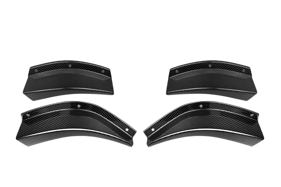 Aero Republic GT4 Style Front Canards for BMW M3/C/CS G80 G81 & M4/C/CS G82 G83 2021-ON Dry Pre-preg Carbon Fiber