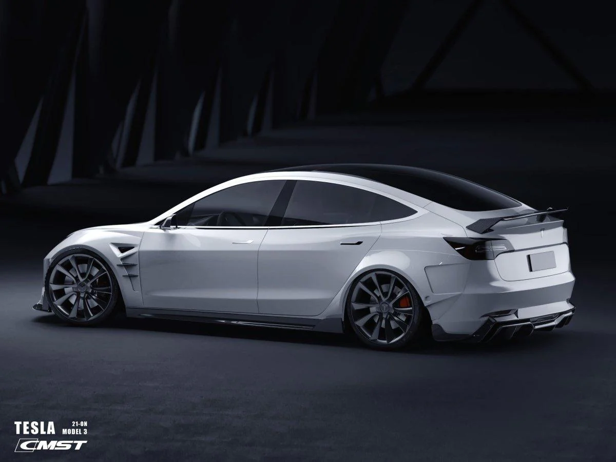 CMST Tuning Widebody Fender Flares & Wheel Arches for Tesla Model 3 2017-2023 Carbon Fiber/FRP