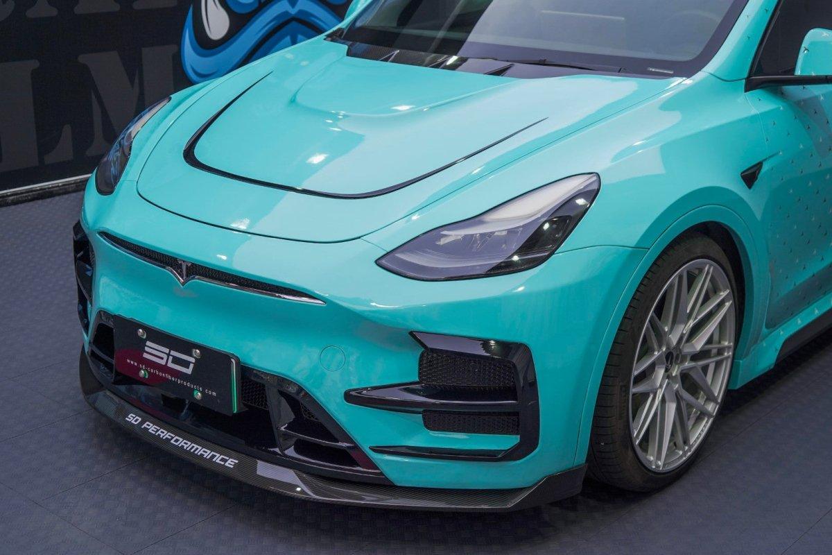 SD Carbon Hood Bonnet For Tesla Model Y / Performance