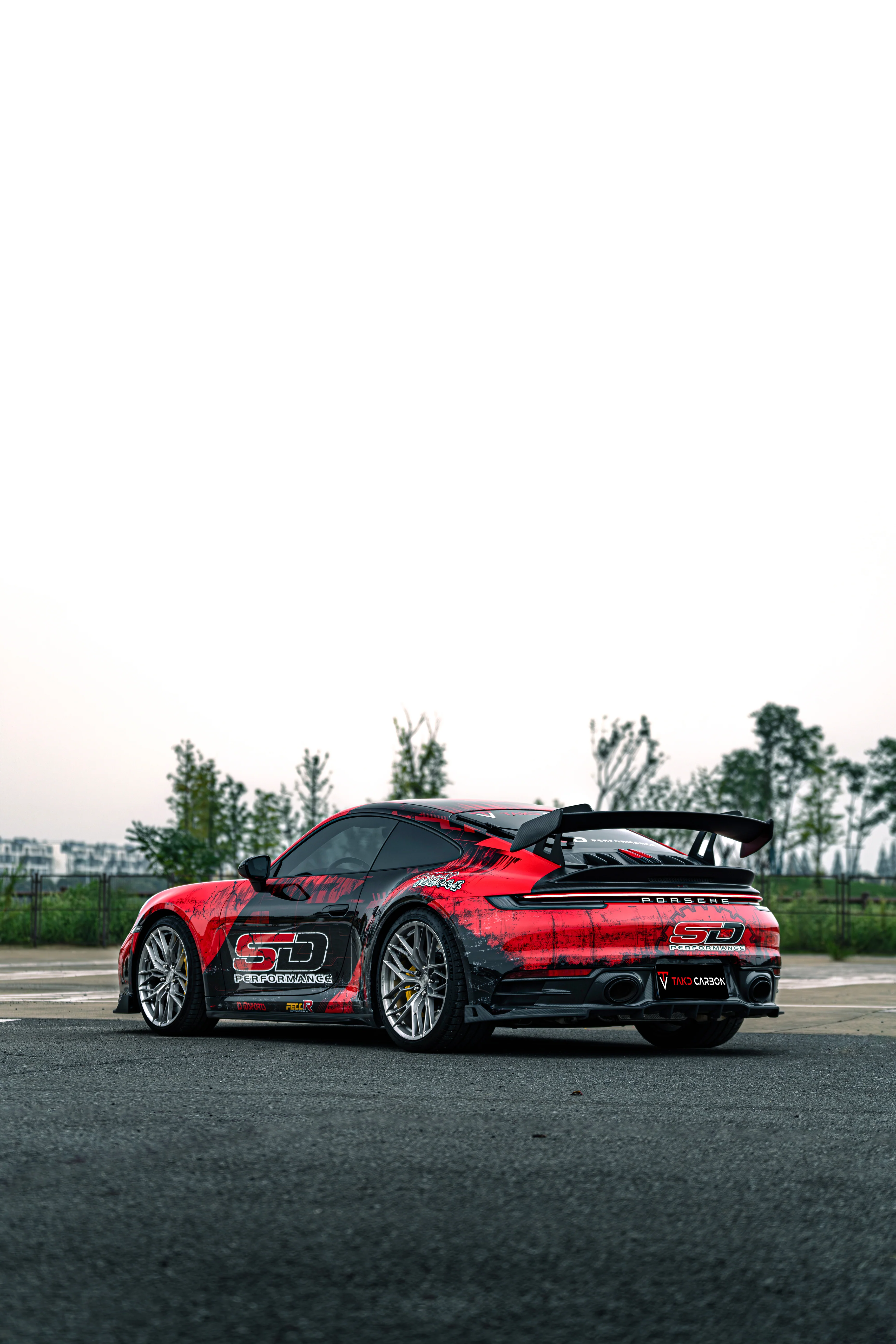 TAKD Carbon V2 Rear Wing for Porsche 911 992.1 992.2 Carerra Base/T/S/4S/GTS/4GTS Dry Pre-preg Carbon Fiber