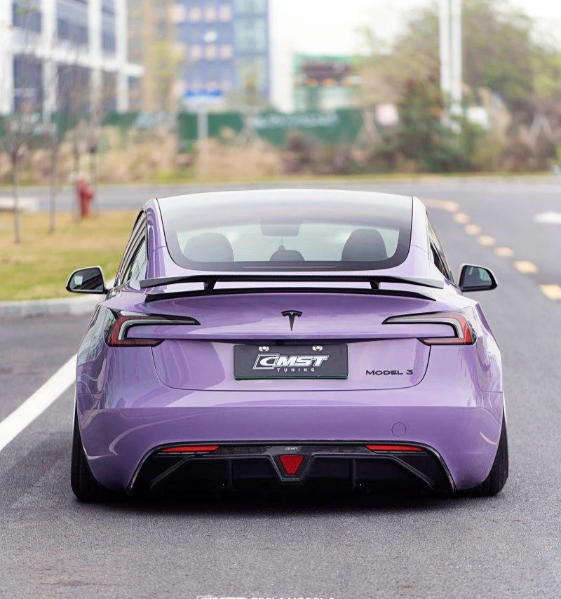 CMST Tuning V1 Rear Spoiler Wing for Tesla Model 3 Highland / P 2024-ON Sedan Carbon Fiber
