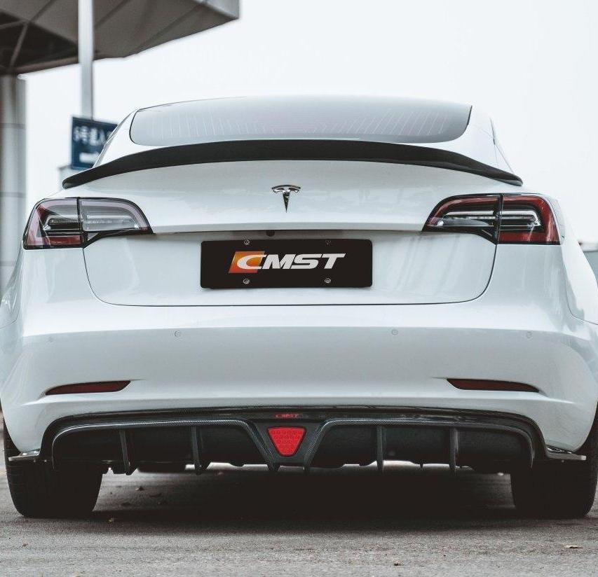 CMST Tuning V2 Rear Diffuser for Tesla Model 3 Performance/Base Carbon Fiber/FRP