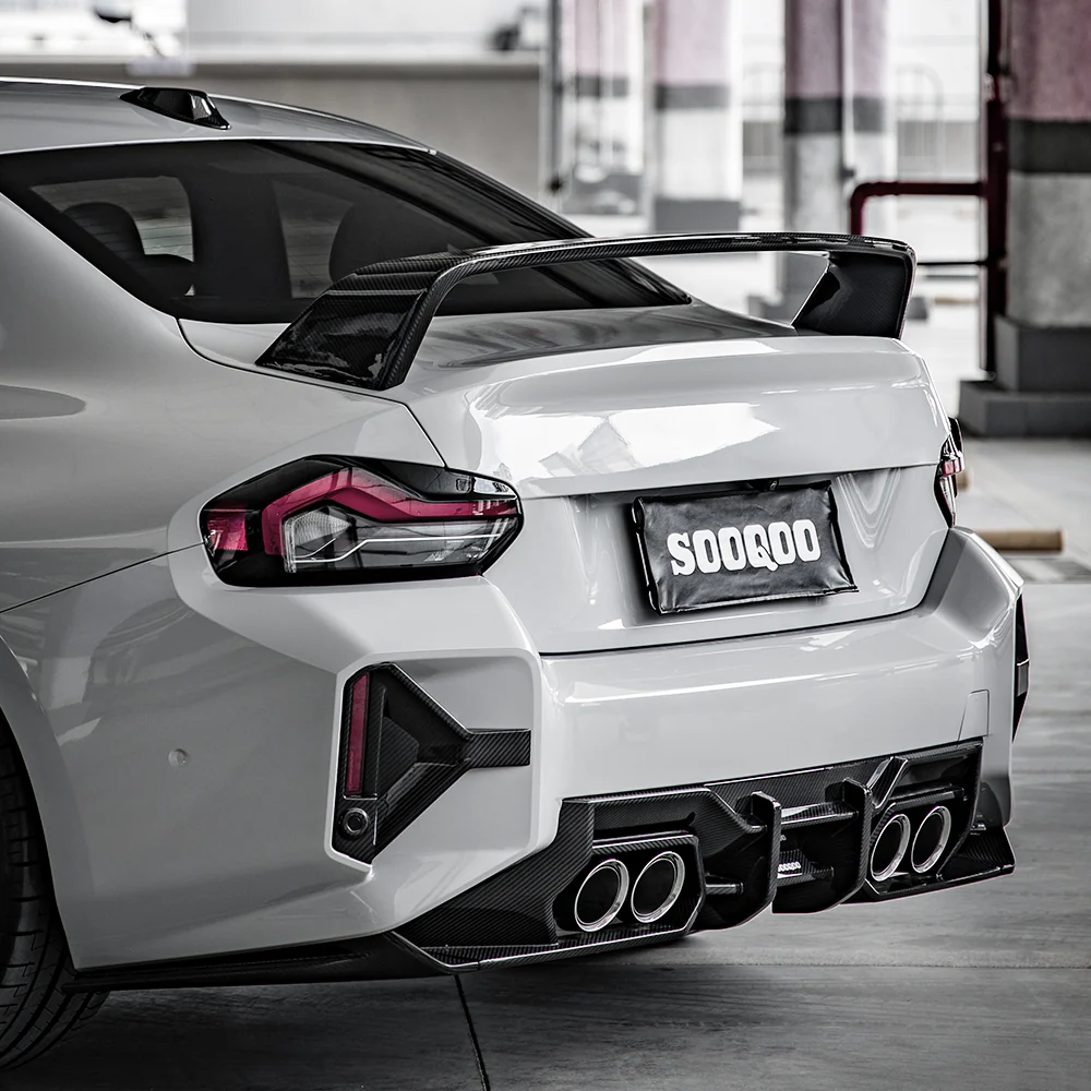 SOOQOO USA Rear Bumper Side Attachment Valence Trim for BMW M2 M2C G87 Carbon Fiber
