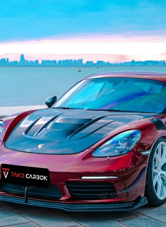 TAKD V1 Hood for Porsche 718 Boxster / Cayman & 911 991.1 991.2 & 981 & 718 Pre-preg Carbon Fiber