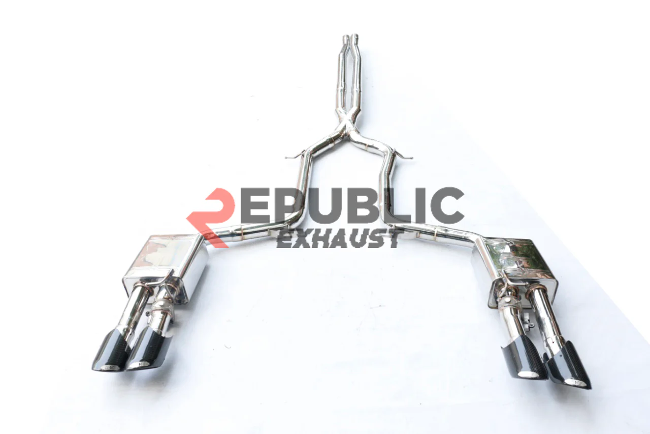 Republic Exhaust Catback Exhaust Quad Exit Tips for Porsche Panamera 970 970.1 2/4 2010-2013 Titanium/Stainless Steel