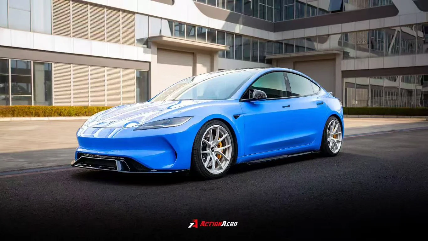 ArmorExtend Action Aero Series Front Bumper & Lip for Tesla Model 3 Highland / Performance 2024-ON ABS