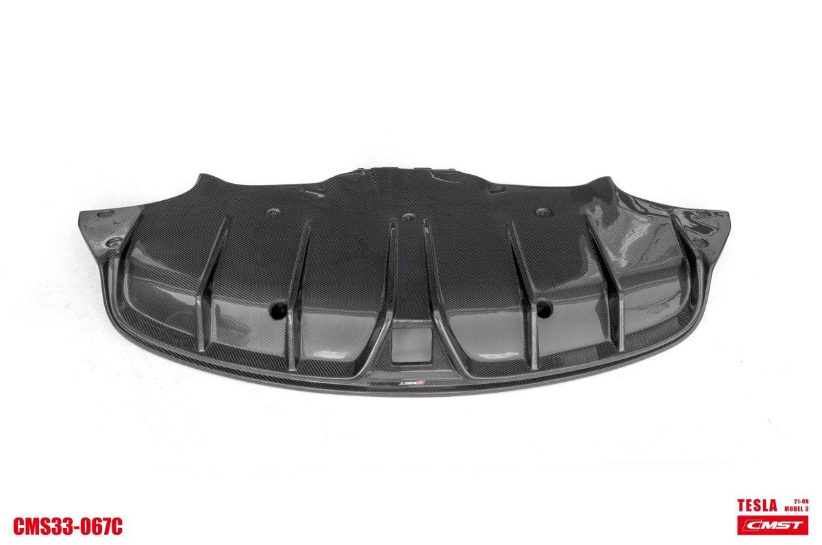 CMST Tuning V4 With Tow Hook Access Rear Diffuser for Tesla Model 3 Performance/Base Carbon Fiber/FRP