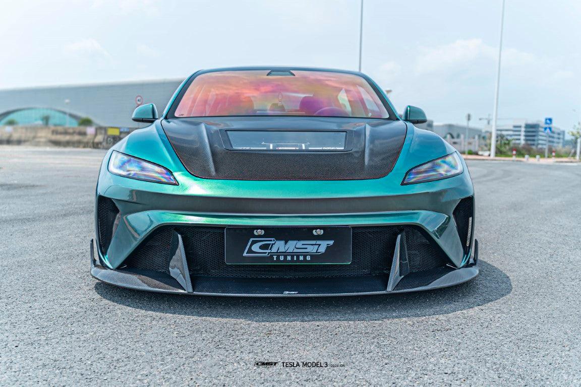 CMST Tuning Horizon Front Bumper & Lip for Tesla Model 3 Highland Carbon Fiber/FRP