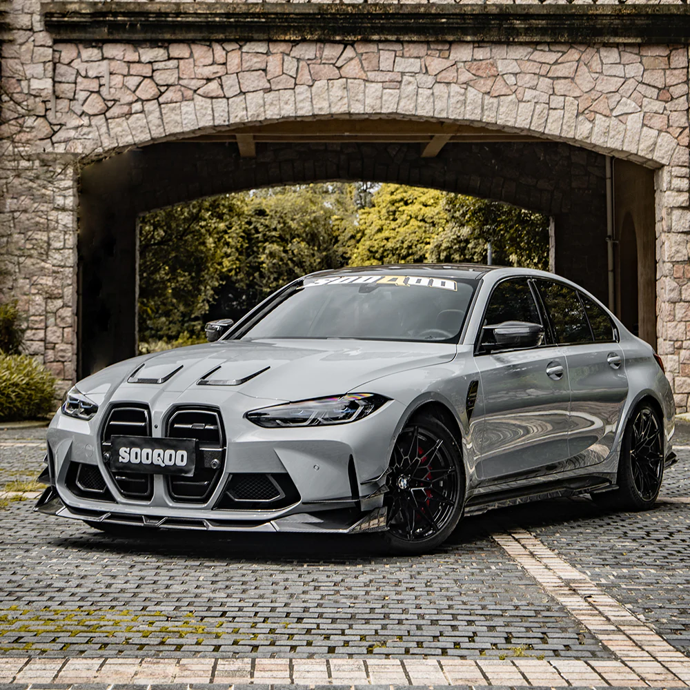 SOOQOO USA Side Skirts for BMW M3 G80 G81 & M4 G82 G83 Pre-preg Carbon Fiber