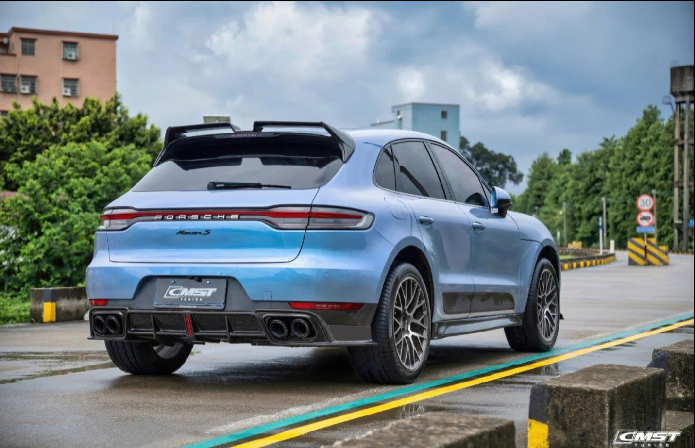 CMST Tuning Rear Roof Spoiler for Porsche Macan 95B.1 95B.2 Base S GTS Carbon Fiber/FRP