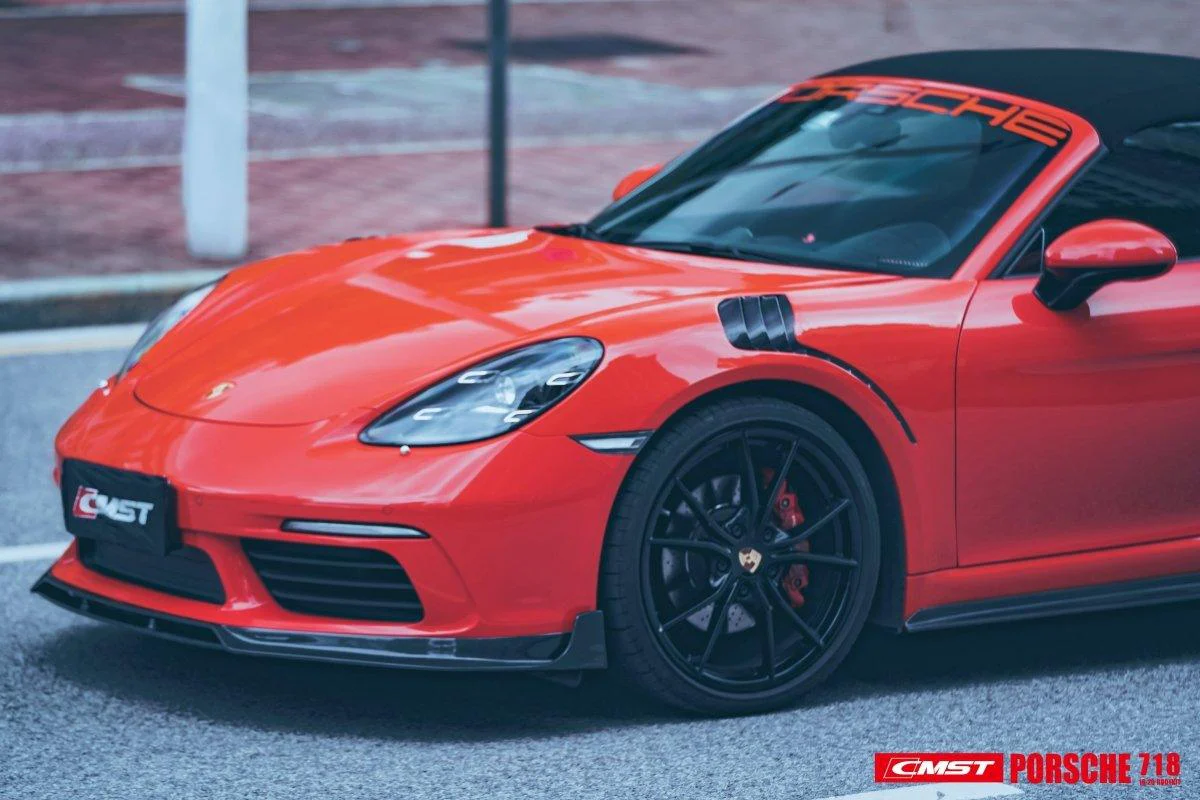 CMST Tuning V2 Side Skirts for Porsche 718 Cayman Boxster GT/S/4 Spyder Carbon Fiber/FRP
