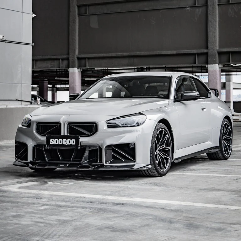SOOQOO USA A & B Style Front Lip for BMW M2 M2C G87 Carbon Fiber