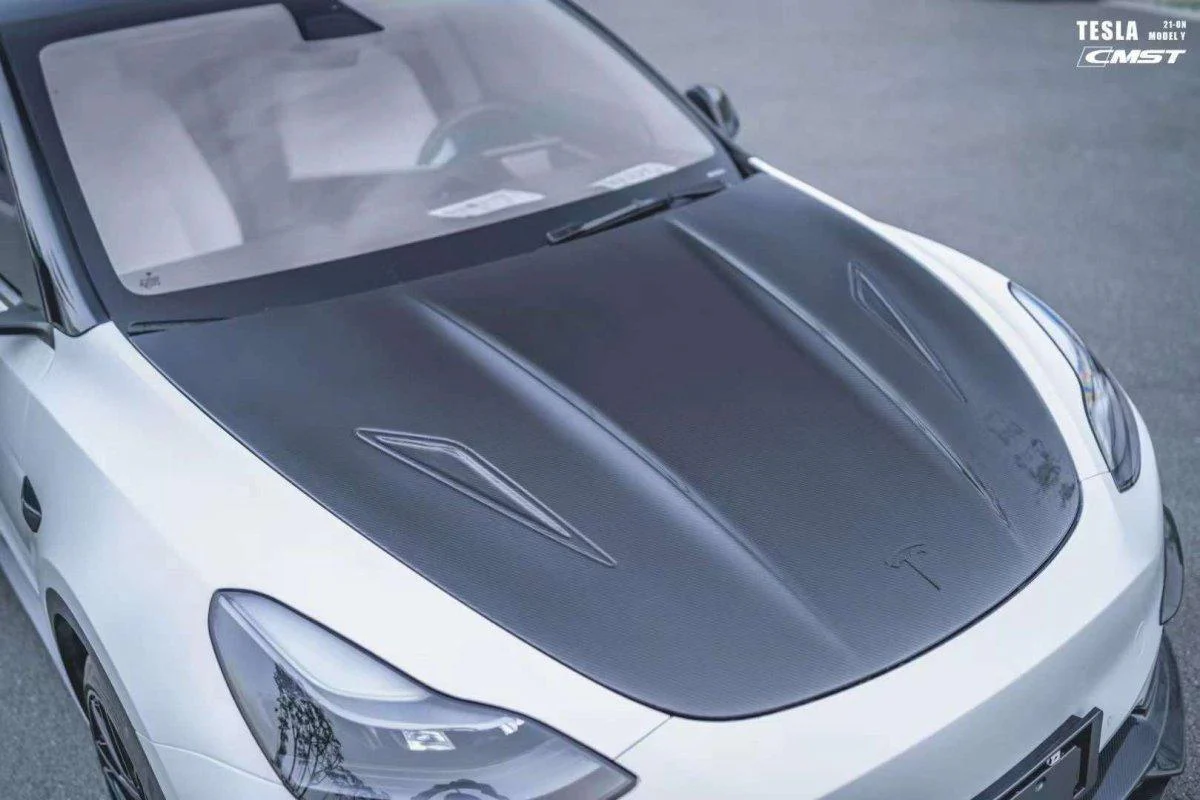 CMST Tuning V2 Hood for Tesla Model Y Performance AWD Long Range RWD Carbon Fiber / FRP