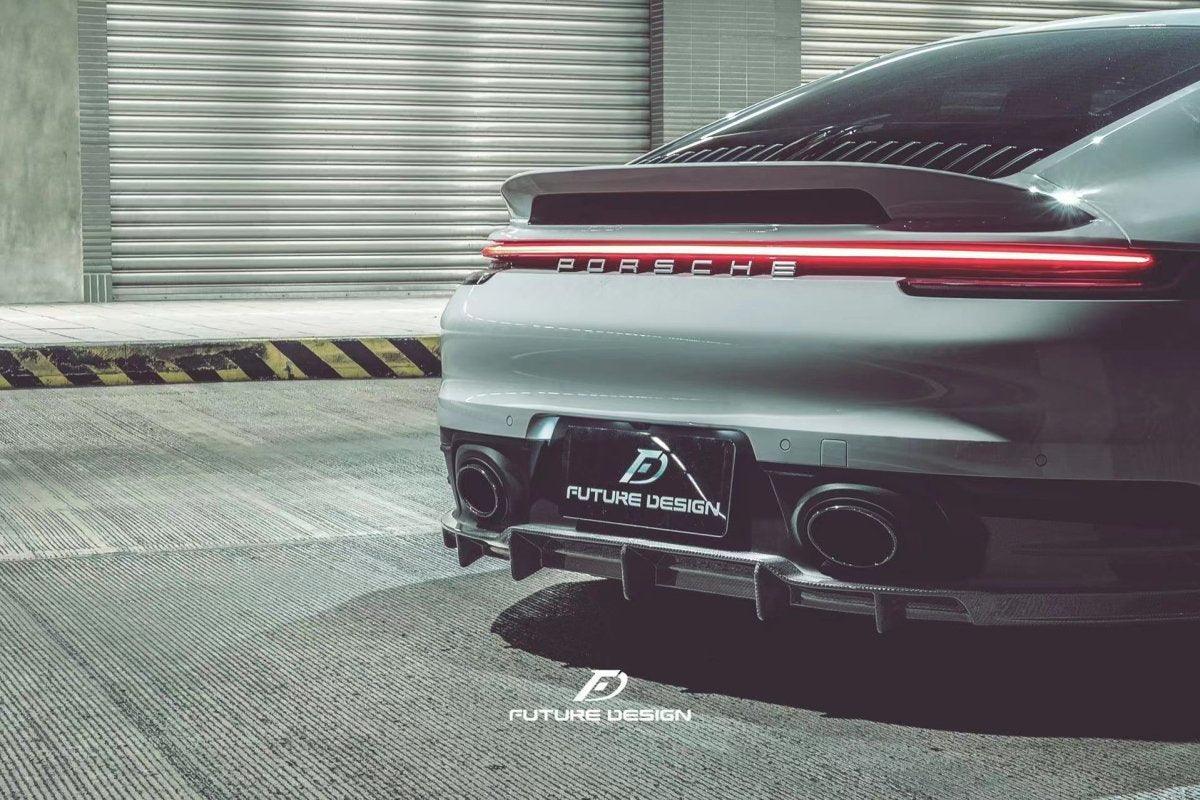 Future Design Carbon Fiber REAR DIFFUSER for Porsche 992 Carrera & 4 & S & 4S