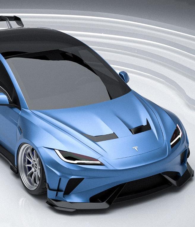Robot Craftsman Hacker Hood for Tesla Model 3 Highland / Performance Carbon Fiber/FRP