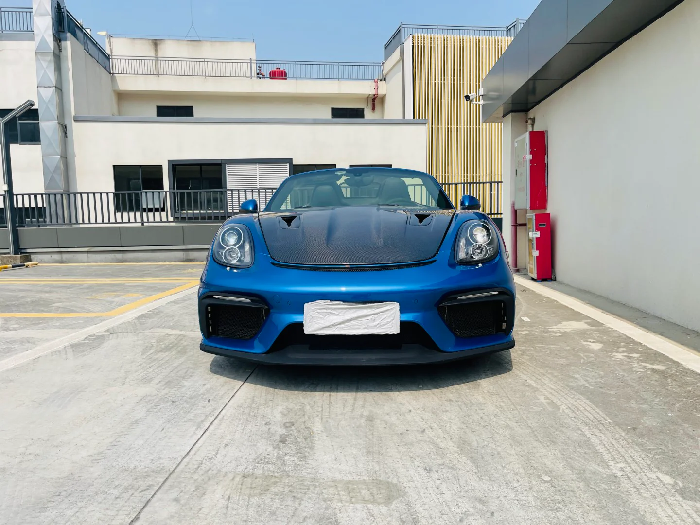 Dupont Tech GT4 Conversion Style Front Bumper & Trims for Porsche 981 Cayman Boxster 2012-2016 PP Polypropylene / Carbon Fiber