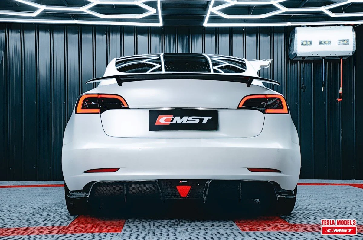 CMST Tuning V3 Rear Spoiler for Tesla Model 3 Performance/Base Sedan Carbon Fiber/FRP