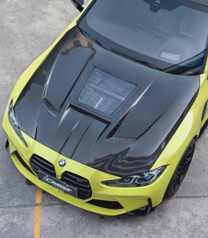CMST Tuning V1 Clearview Glass Hood for BMW M3/C G80/G81 & M4/C G82/G83 Carbon Fiber/FRP