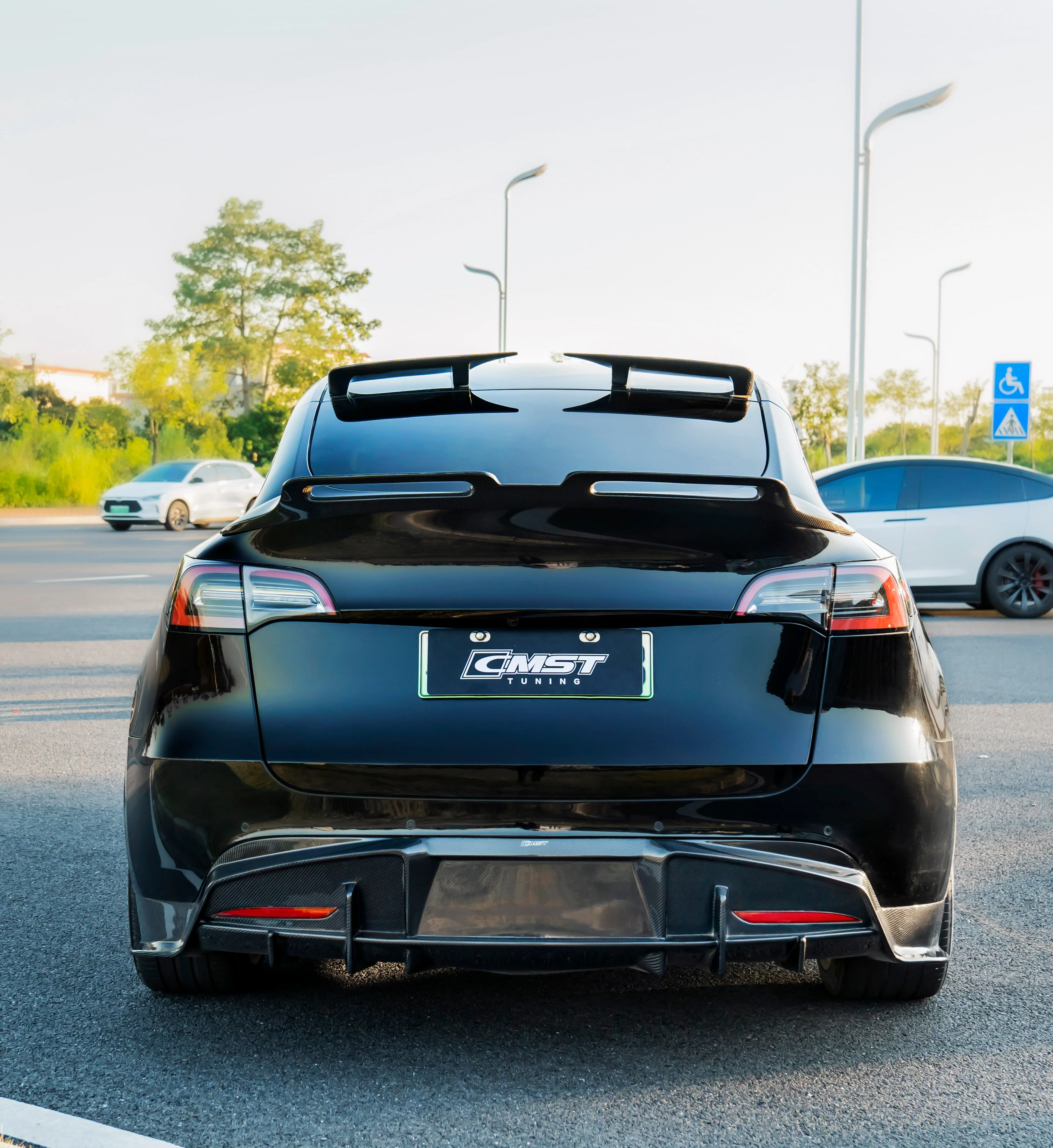 CMST Tuning Roof Spoiler for Tesla Model Y Performance AWD Long Range RWD Standard Carbon Fiber/FRP