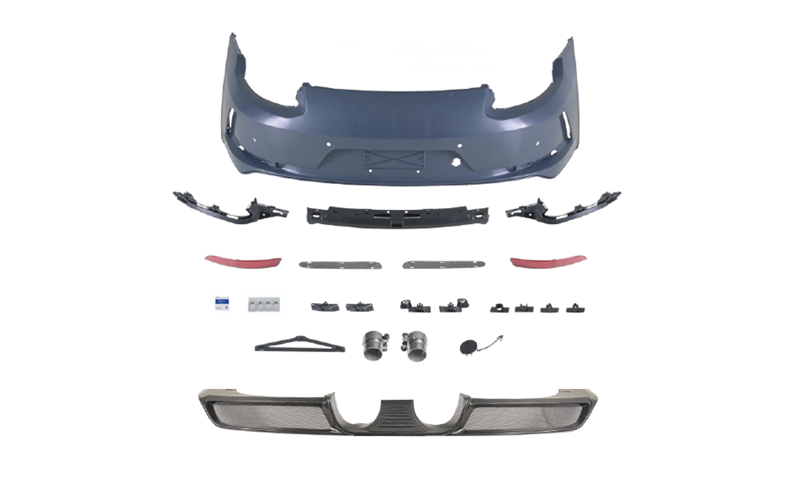 CMST Tuning GT3 Conversion Style Rear Bumper & Diffuser for Porsche 991.1 991.2 Carrera Base/S/T 2012-2019 Dry Pre-preg Carbon Fiber/PP Polypropylene/FRP