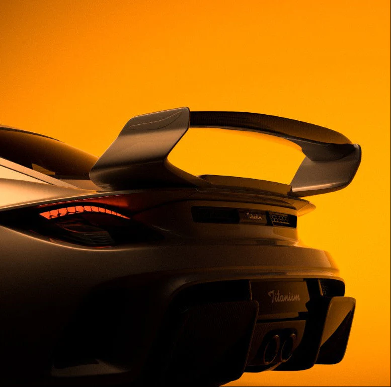 Robot Craftsman TITANISM STUKA Rear Spoiler Wing for Porsche 987.1 & 987.2 Cayman 2005-2012 Carbon Fiber / FRP