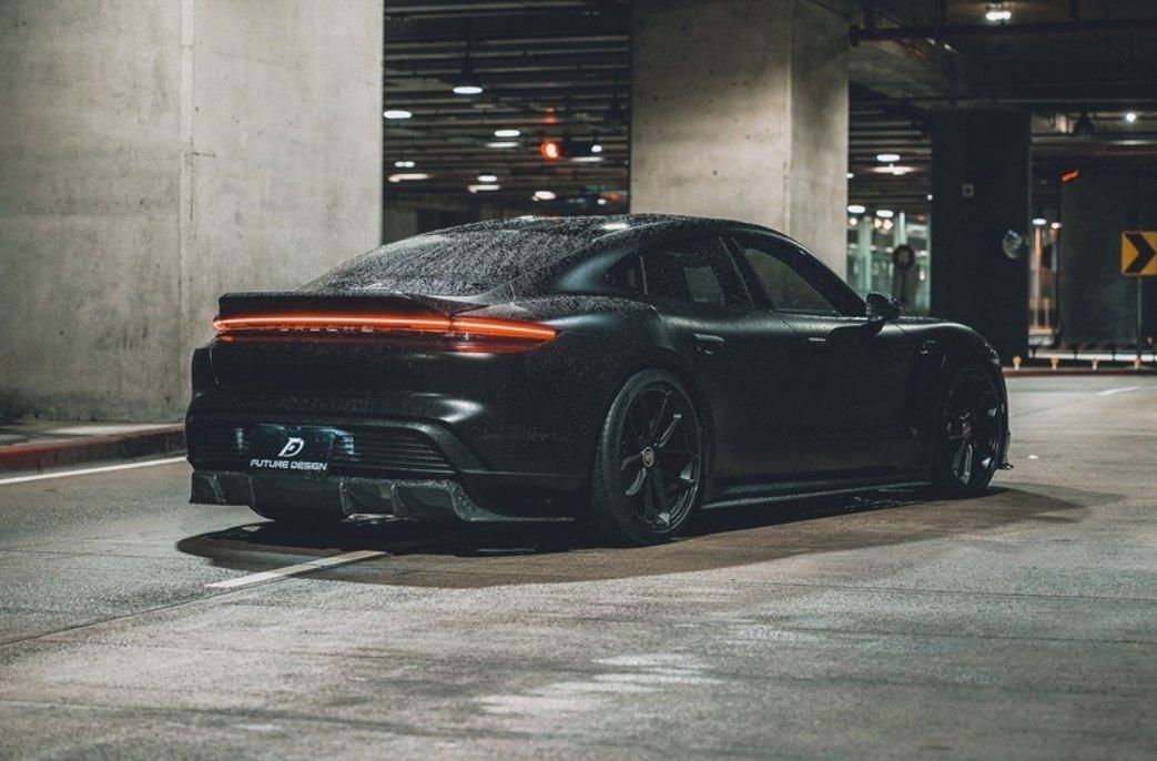 Future Design FD Carbon Fiber REAR DIFFUSER for Porsche Taycan Base & 4S