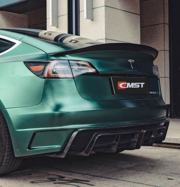 CMST Tuning V1 Rear Bumper & Diffuser for Tesla Model 3 Performance/Base Carbon Fiber/FRP