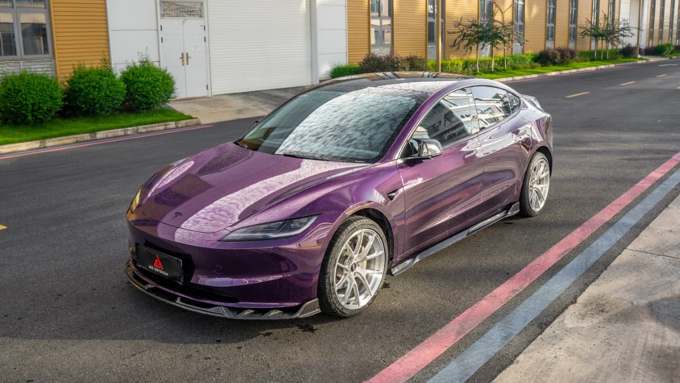 ArmorExtend V2 Side Skirts for Tesla Model 3 Highland / Performance 2024-ON Dry Pre-preg Carbon Fiber