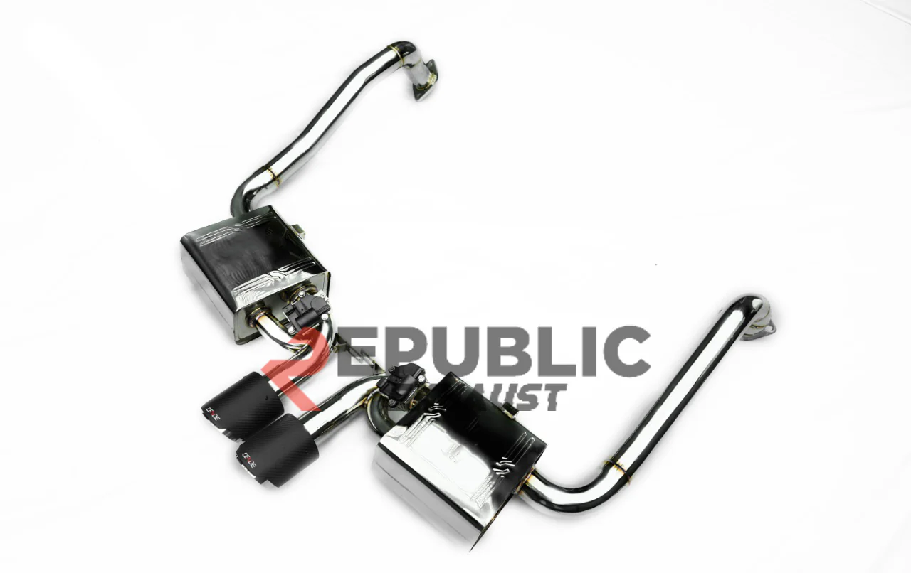 Republic Exhaust Axle-back Exhaust Center Exit for Porsche 718 Cayman / Boxster S 2017-ON Titanium/Stainless Steel