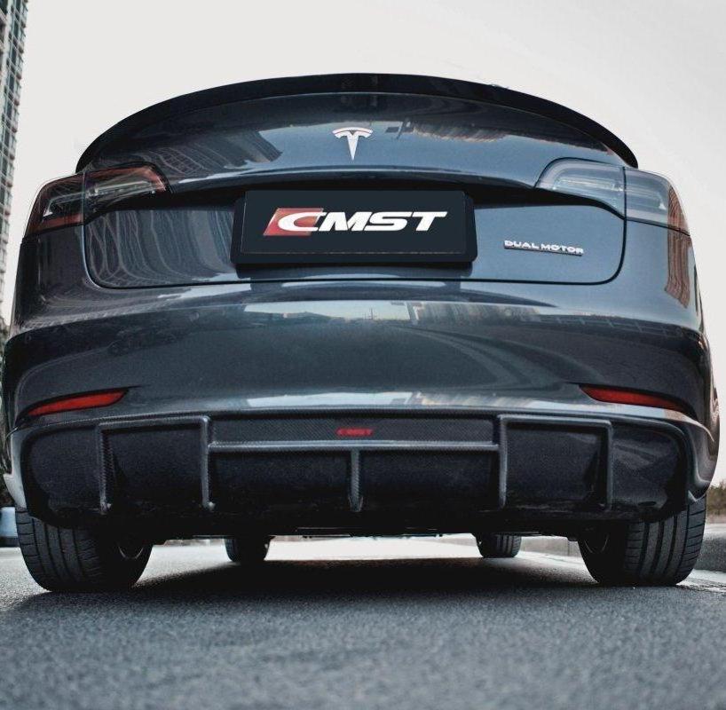 CMST Tuning V1 Rear Diffuser for Tesla Model 3 Performance/Base Carbon Fiber/FRP