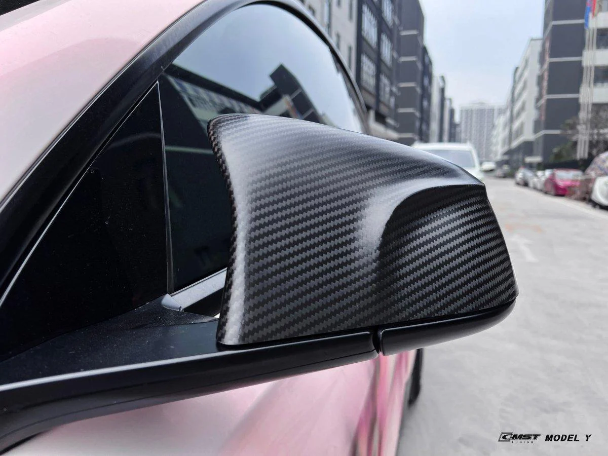 CMST Tuning Mirror Cover for Tesla Model Y Performance AWD Long Range RWD Carbon Fiber
