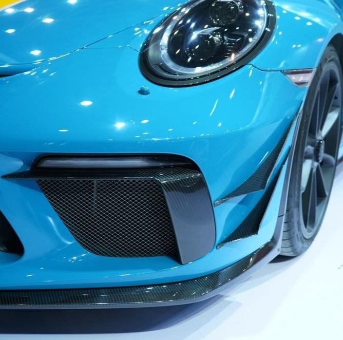 Karbel Carbon Front Bumper Canards for Porsche 911 991.2 GT3 Pre-preg Carbon Fiber