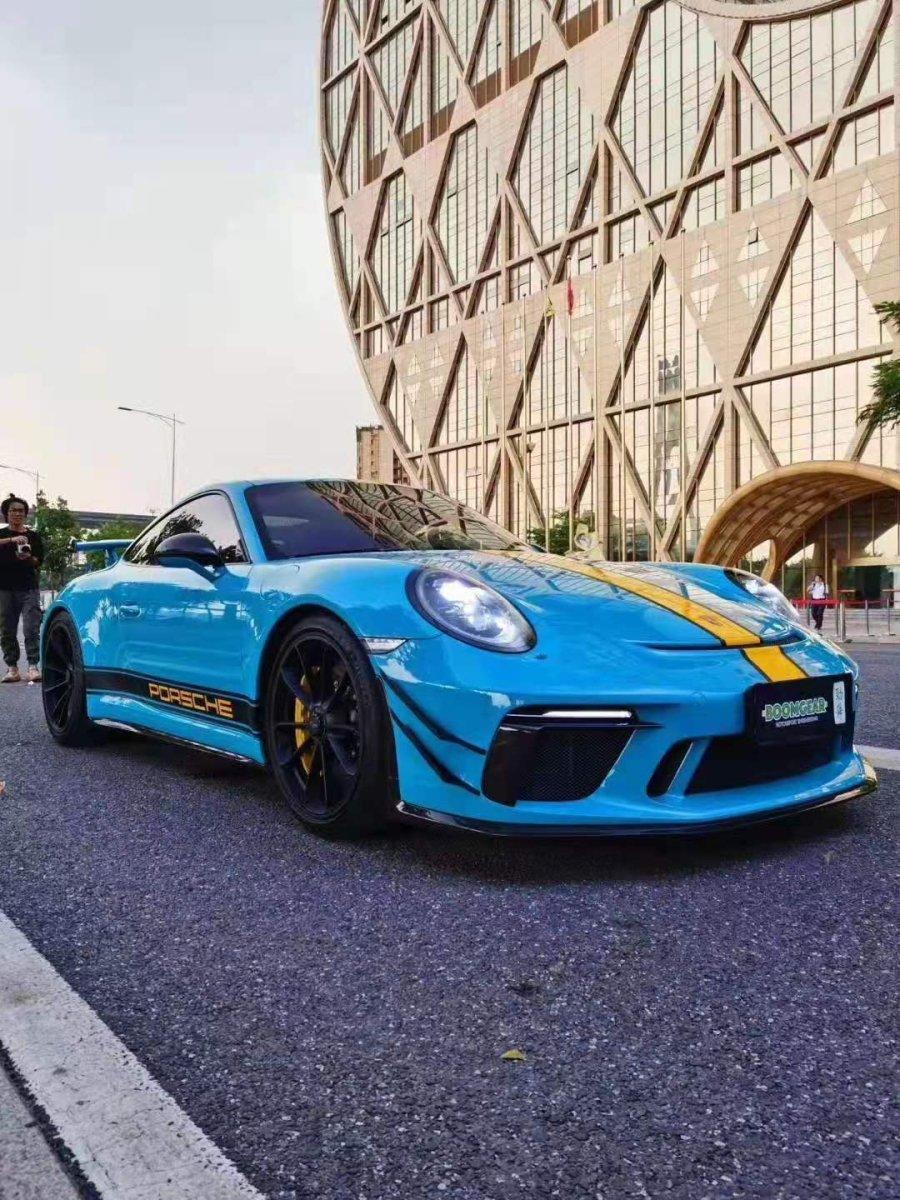 Karbel Carbon Front Splitter & Side Lip Extension for Porsche 911 991.2 GT3 Carbon Fiber