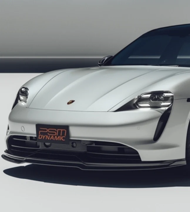 Future Design Carbon PSM Front Lip for Porsche Taycan 9J1.1 Sedan/Cross Turismo RWD/4S/GTS/Turbo/Turbo S 2020-2024 Carbon Fiber / FRP
