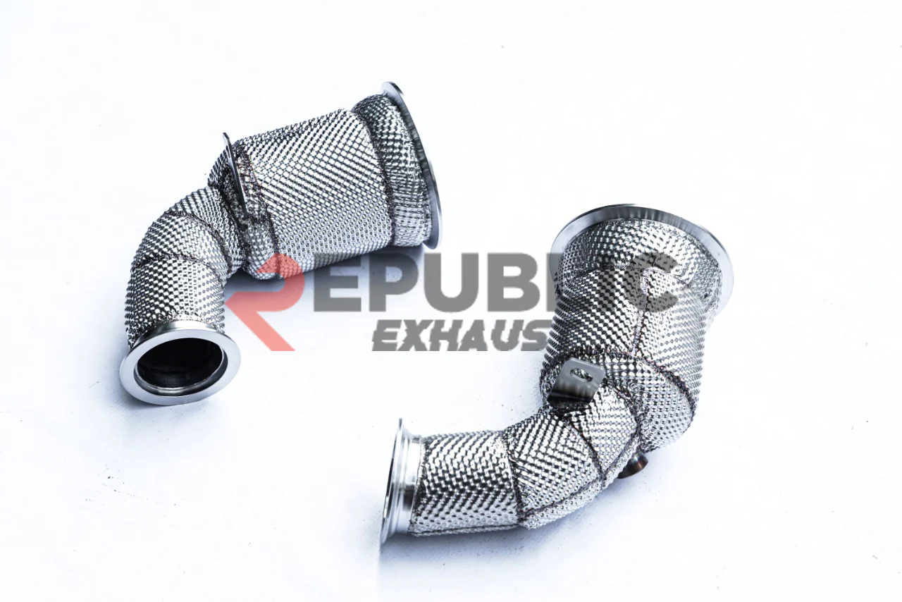 Republic Exhaust 100 & 200 & 300 CELL & Test Pipe/No Cat Downpipe for Porsche Panamera 976 Base 4 4S E-Hybird 2024-ON Stainless Steel