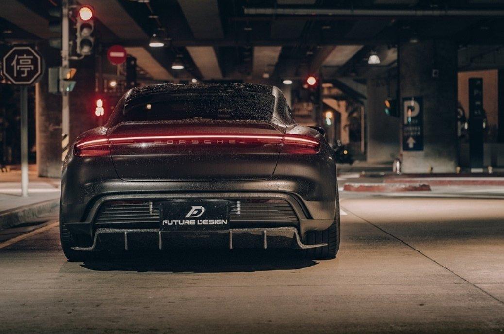Future Design FD Carbon Fiber REAR DIFFUSER for Porsche Taycan Base & 4S