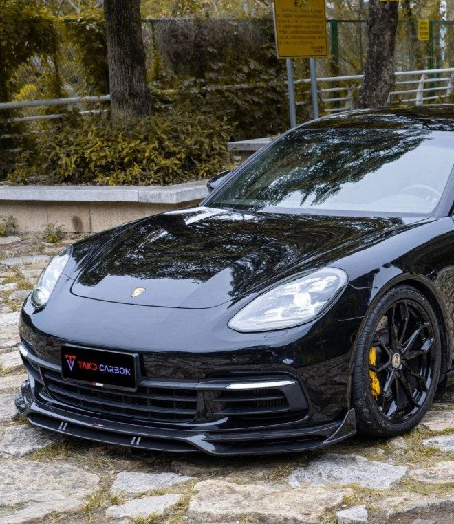 TAKD Carbon V1 Front Lip for Porsche Panamera 971.1 RWD/Base/4/4S 2017-2020 Dry Pre-preg Carbon Fiber