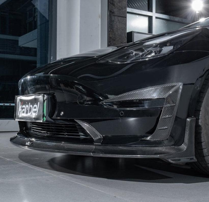 Karbel Carbon Upper Valences for Tesla Model 3 / Performance Pre-preg Carbon Fiber