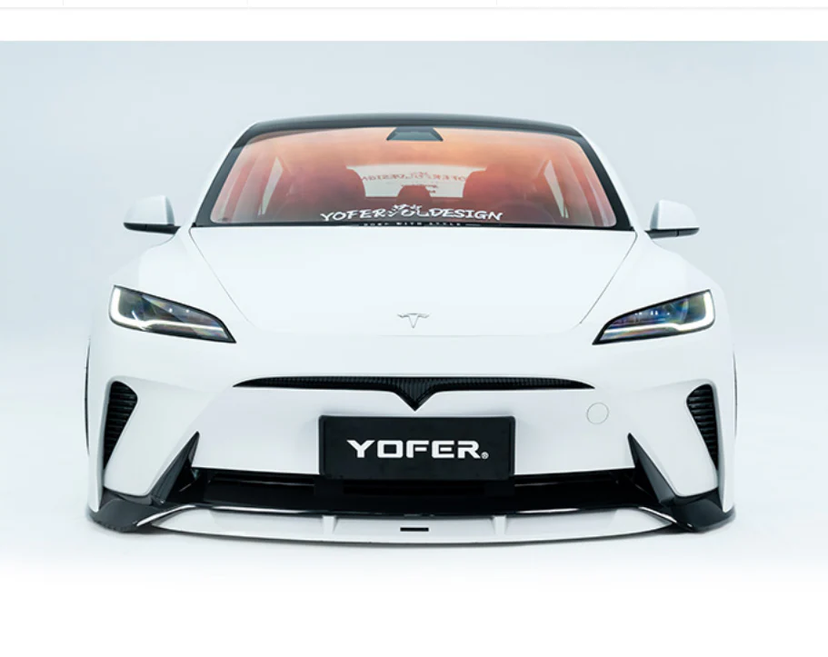Yofer USA Loong Flames Max Front Bumper for Tesla Model 3 Highland / Performance 2024-ON PP & ABS