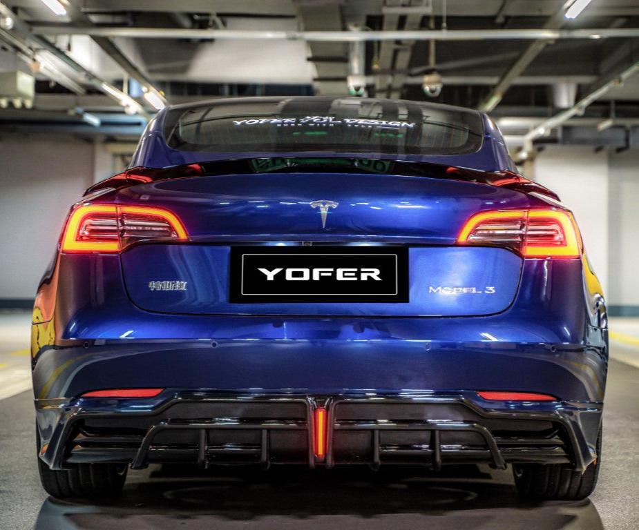Yofer USA Rear Diffuser for Tesla Model 3 / Performance 2017-2023 PP