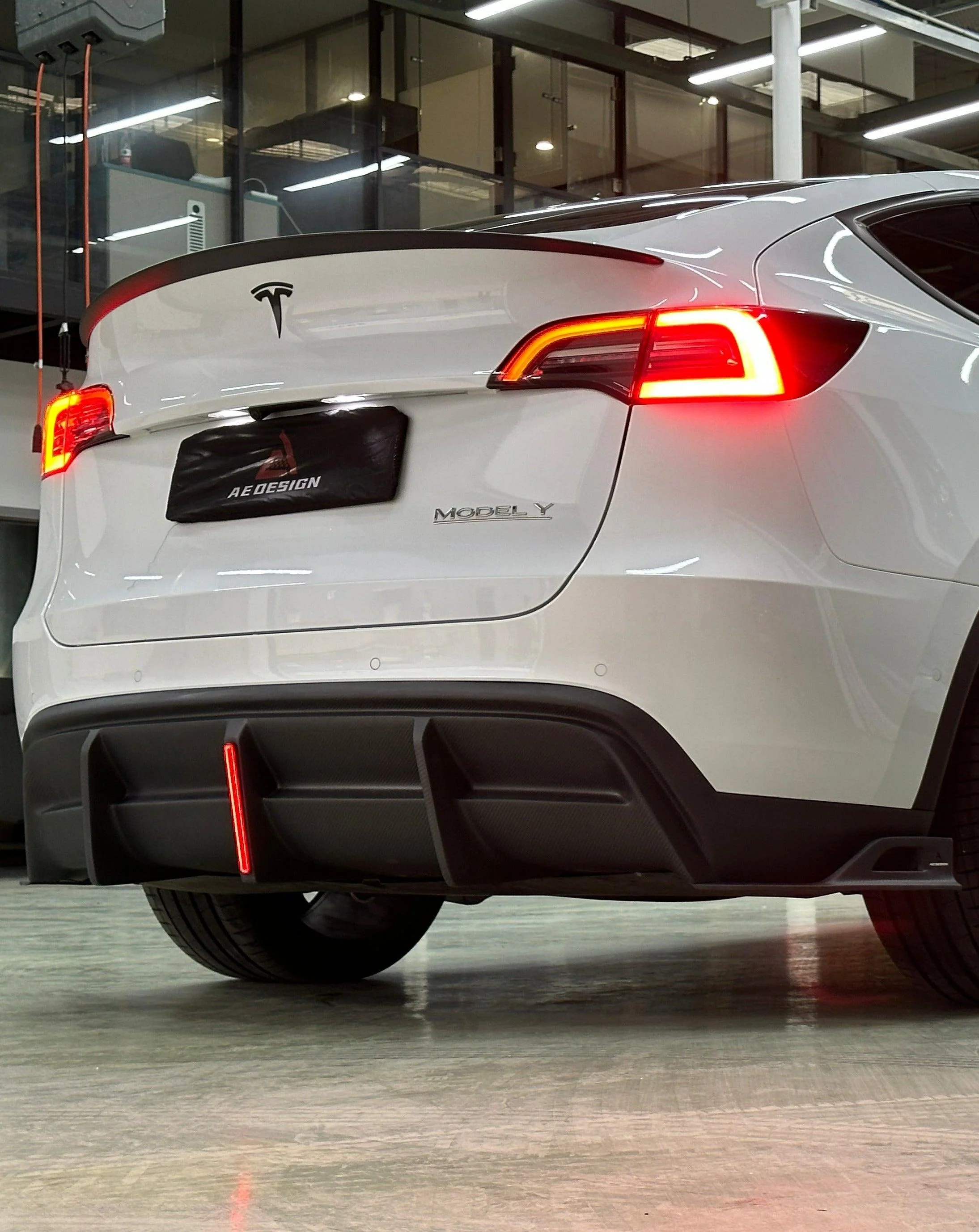ArmorExtend AE Design Rear Diffuser for Tesla Model Y Carbon Fiber 2020-2025