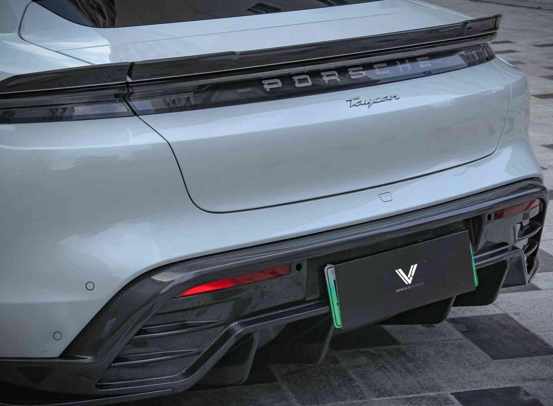 Ventus Veloce Rear Diffuser for Porsche Taycan & Cross Turismo Carbon Fiber
