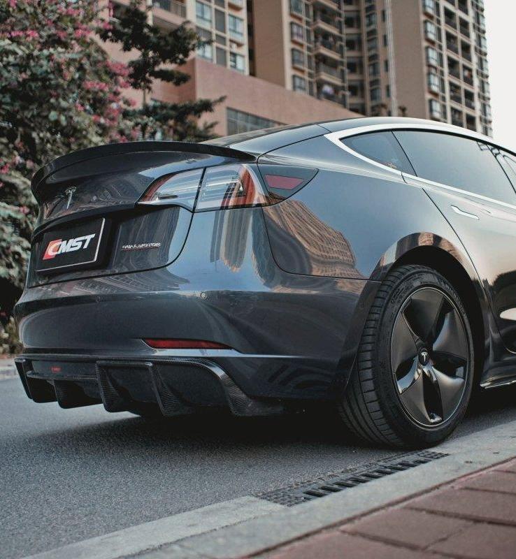 CMST Tuning V2 Rear Spoiler for Tesla Model 3 Performance/Base Sedan Carbon Fiber/FRP