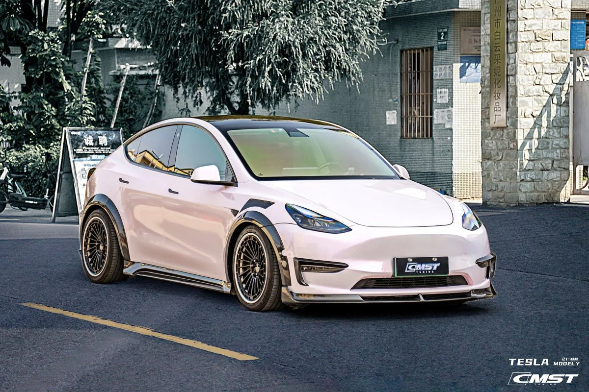 CMST Tuning V1 Front Lip Splitter for Tesla Model Y Performance AWD Long Range RWD Carbon Fiber/FRP
