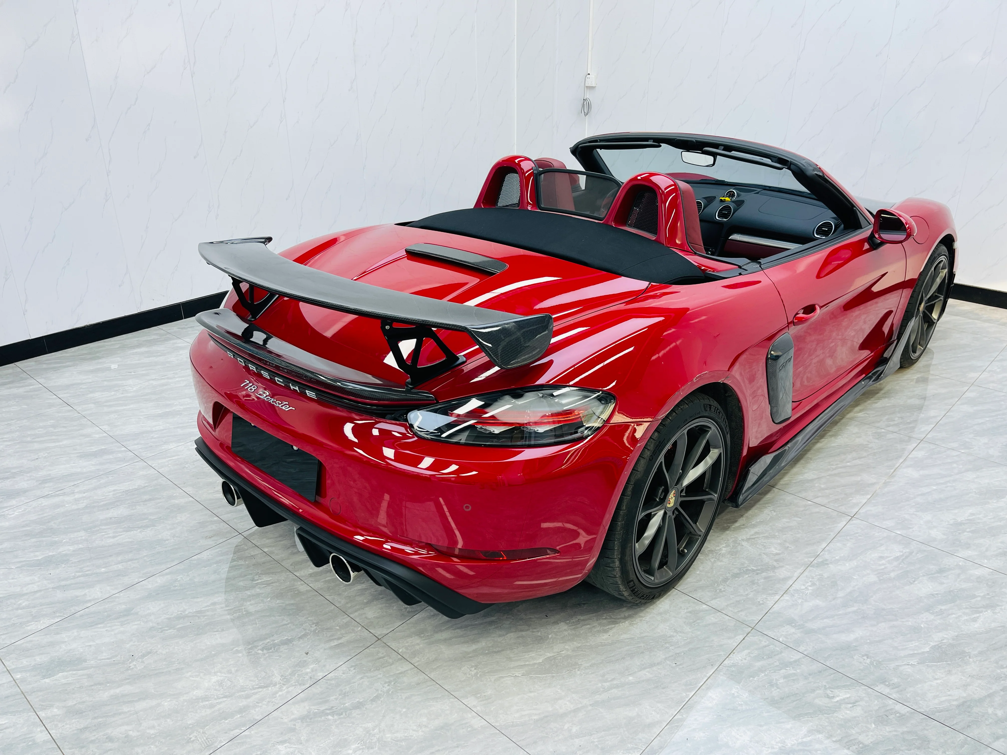 Dupont Tech Rear Spoiler for Porsche 718 982 Boxster Base / T / S / GTS 2017-2025 Carbon Fiber