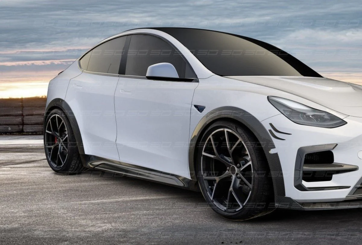 SD Carbon Widebody Wheel Arches For Tesla Model Y / Performance