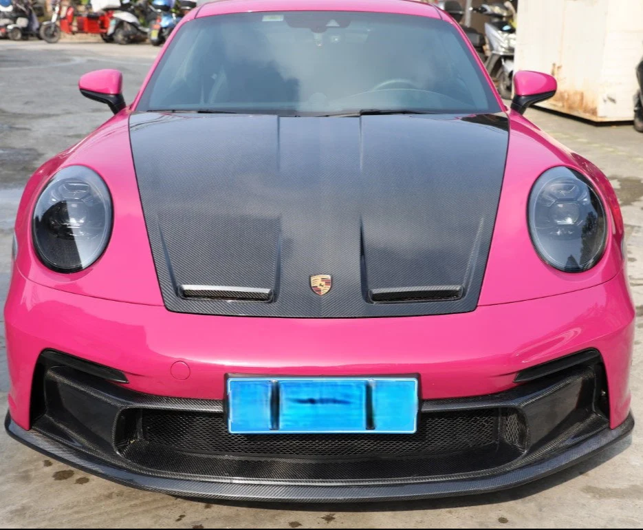 DuPont Tech GT3 Style Hood for Porsche 911 992.1 992.2 2020-ON Dry Pre-preg Carbon Fiber