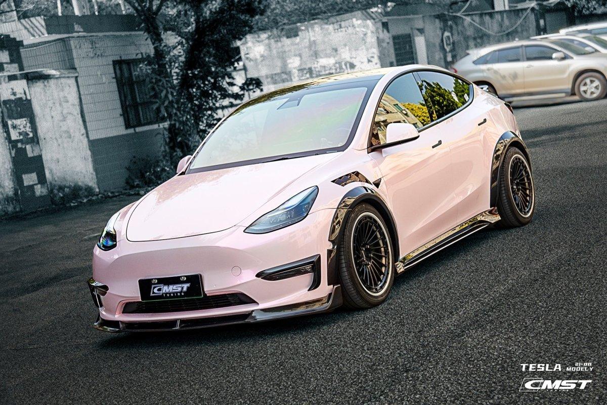 CMST Tuning V1 Upper Valences for Tesla Model Y Performance AWD Carbon Fiber/FRP