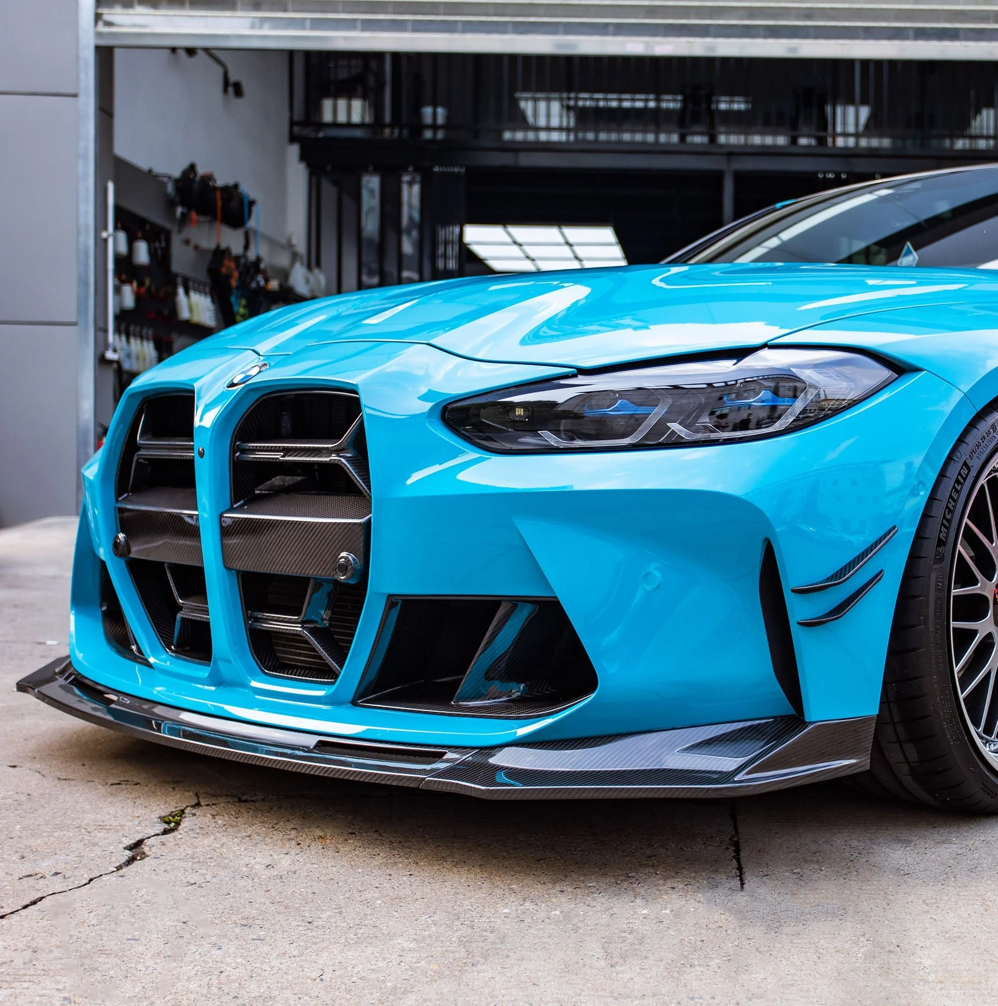 Aero Republic V Style Front Lip for BMW M3/C/CS G80 G81 & M4/C/CS G82 G83 Carbon Fiber